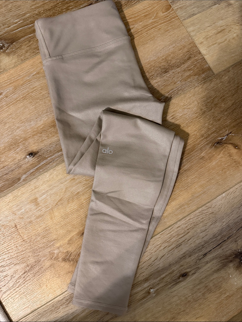 ALO Yoga Taupe Leggings - Neutral High-Waist Active Bottoms